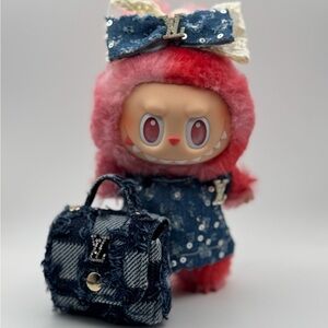 Labubu Outfit Denim Sequin Dress